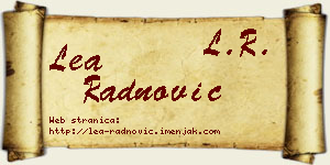 Lea Radnović vizit kartica